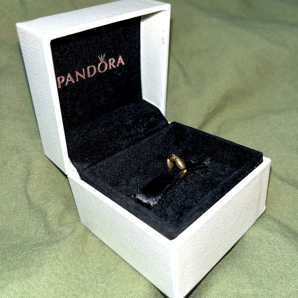 Retired Authentic 14k Gold Pandora Elegant Embrace Spacer Charm